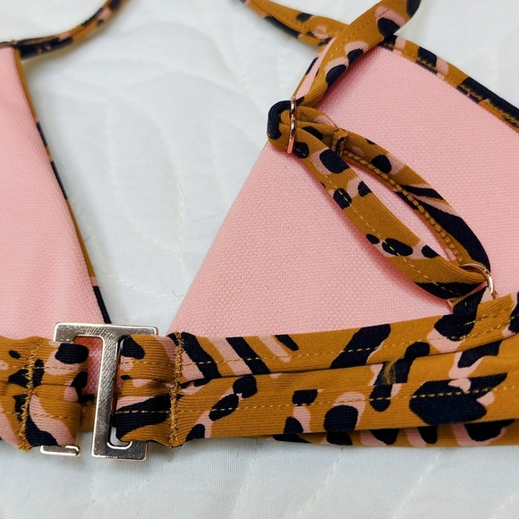 Volcom Girls bikini. "Running Wild", Animal print 2 piece, Size 7 - Picture 7 of 9